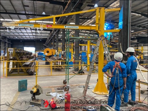 โครงสร้าง Jibcrane  สูง 4ม. แขนยาว4ม.  โครงสร้าง Jibcrane  สูง 4ม. แขนยาว4ม.